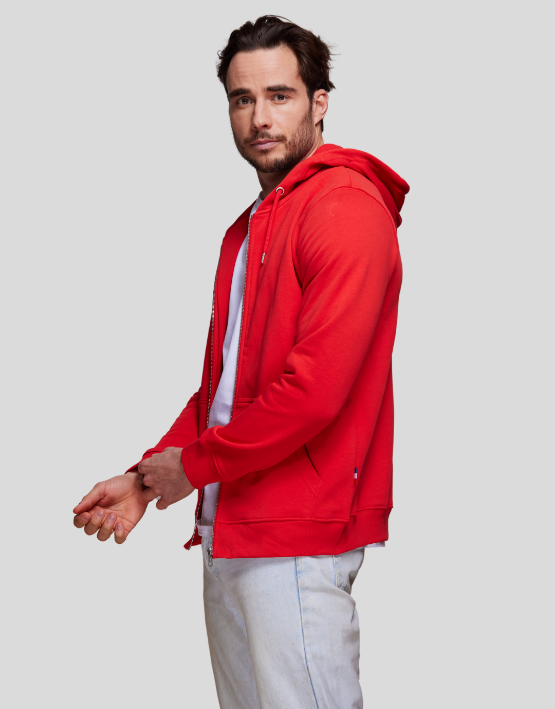 Montaigne - Hoodie zippé coton bio unisexe - couleurs - Made in France