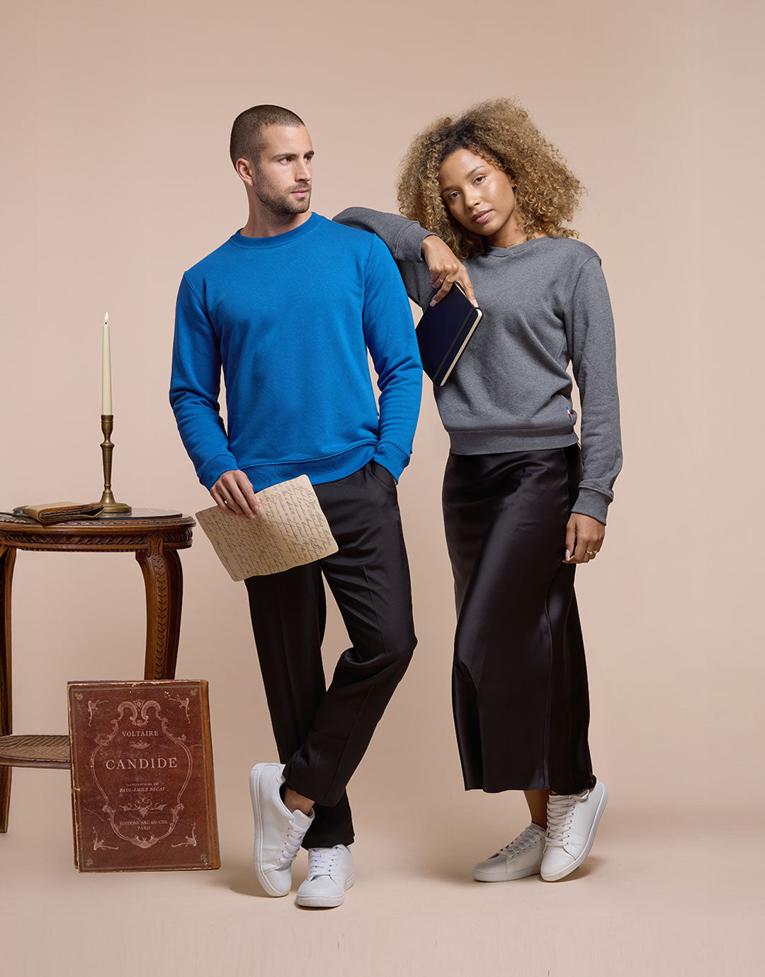 Voltaire - Sweatshirt coton bio unisexe - classique - Made in France